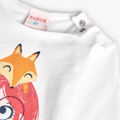 Camisola branca raposa