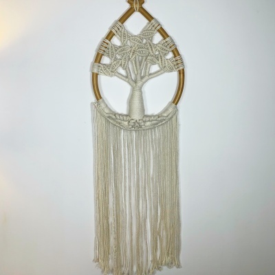 Caça Sonhos Gota Bambu Árvore da Vida