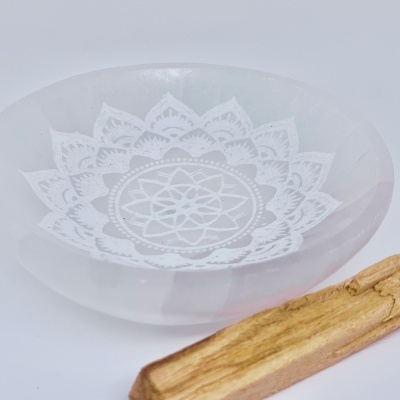 Taça Selenite Mandala