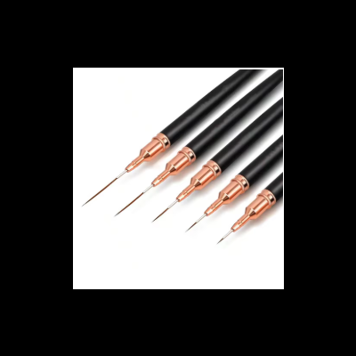 Conjunto 5 pinceis Nail art ponta fina