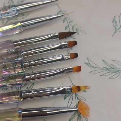 Conjunto 8 pinceis Nail Art