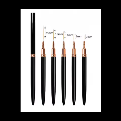 Conjunto 5 pinceis Nail art ponta fina