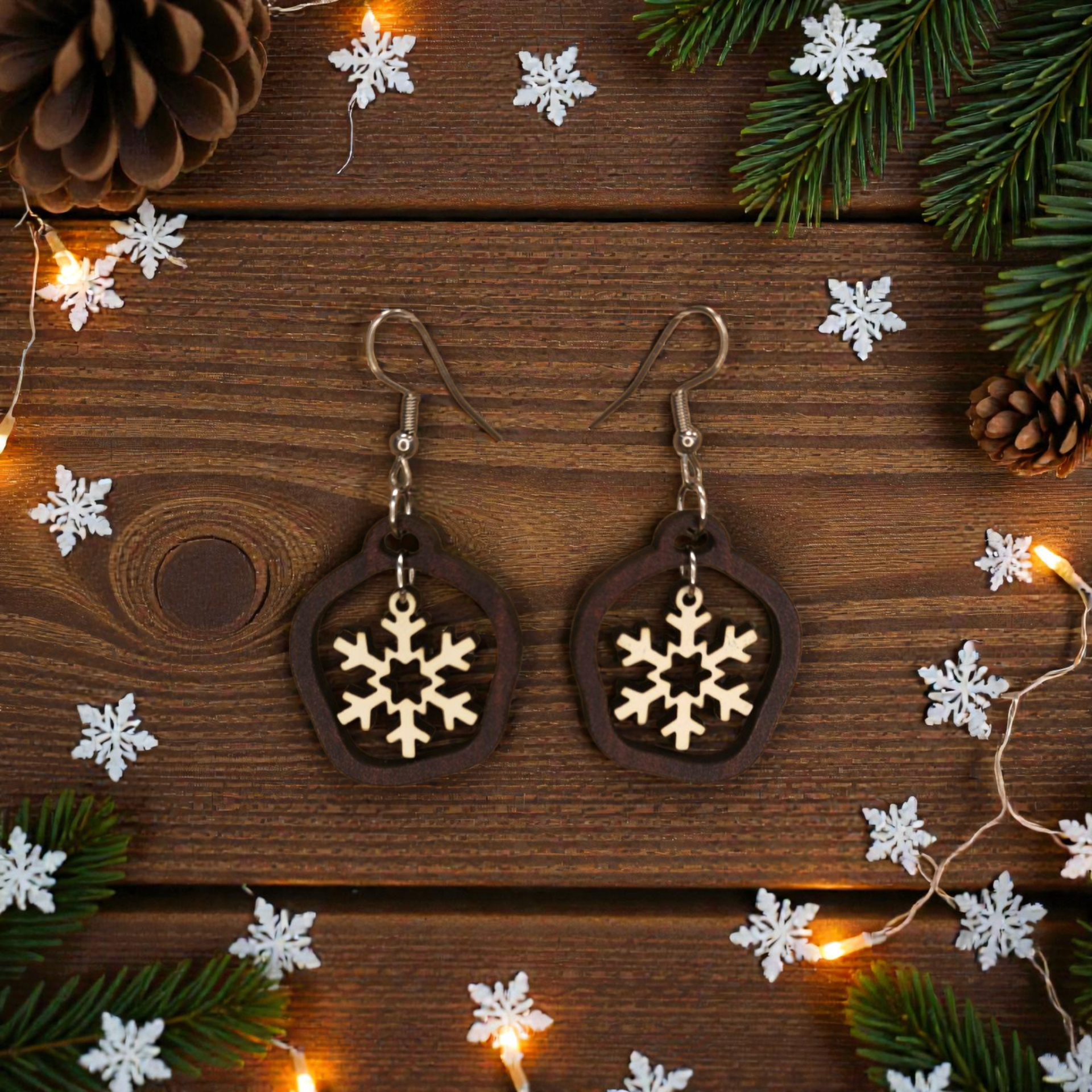 Brincos Floco de Neve Brincos Floco de Neve
