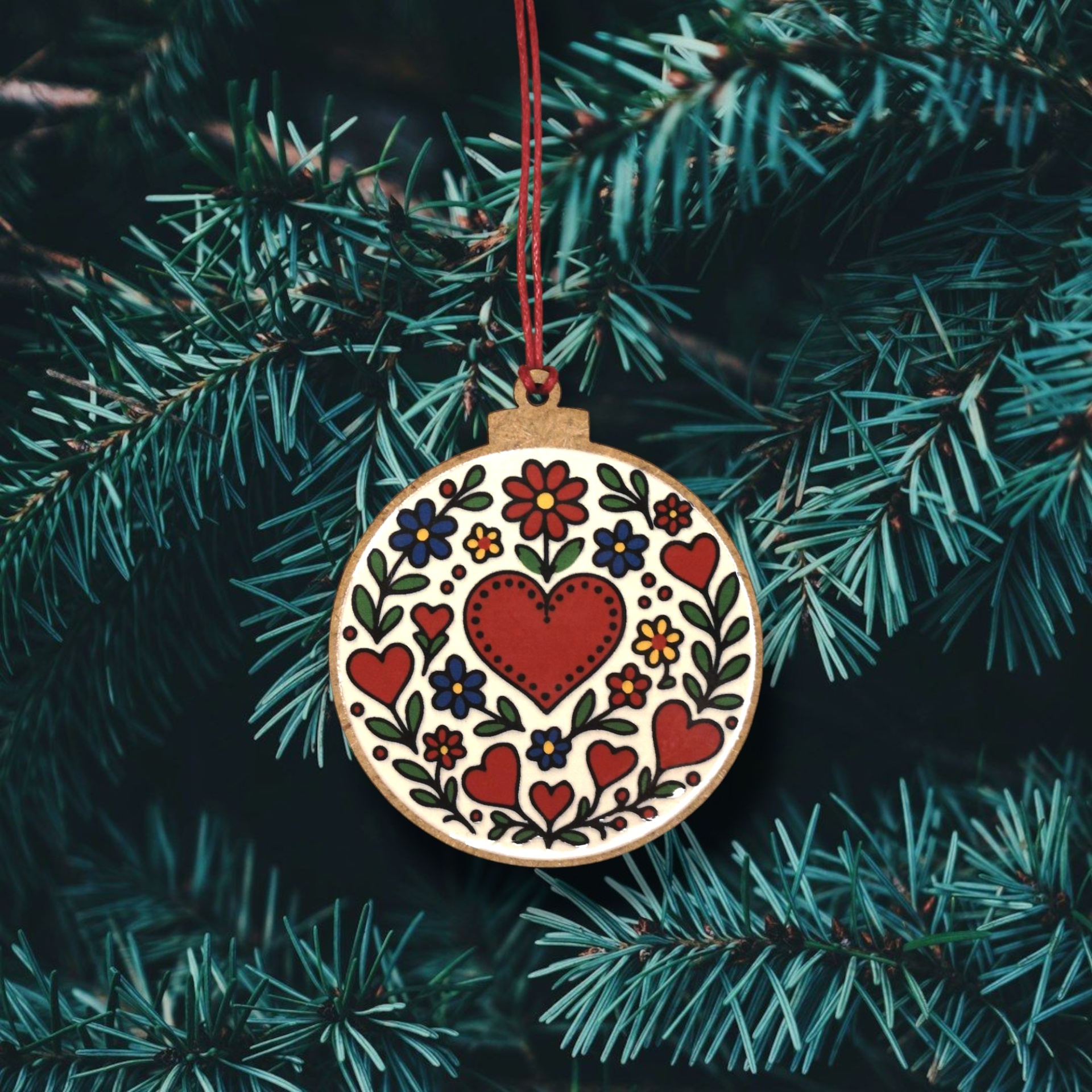 Bola de Natal Coração Bola de Natal Coração