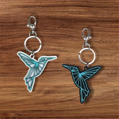 Porta-chaves Beija-flor Origami