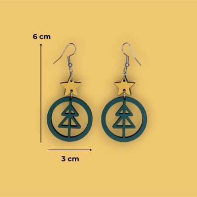 Brincos Pinheiro de Natal