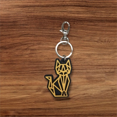 Porta-chaves Gato Origami