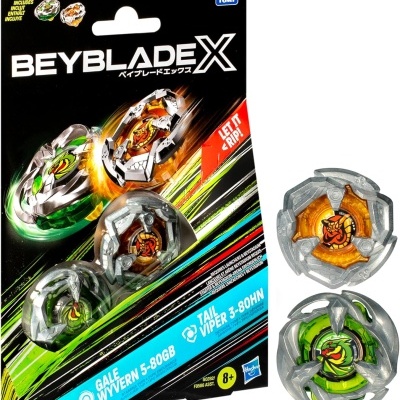 Beyblade X Gale Wyvern 5-80GB and Tail Viper 3-80HN