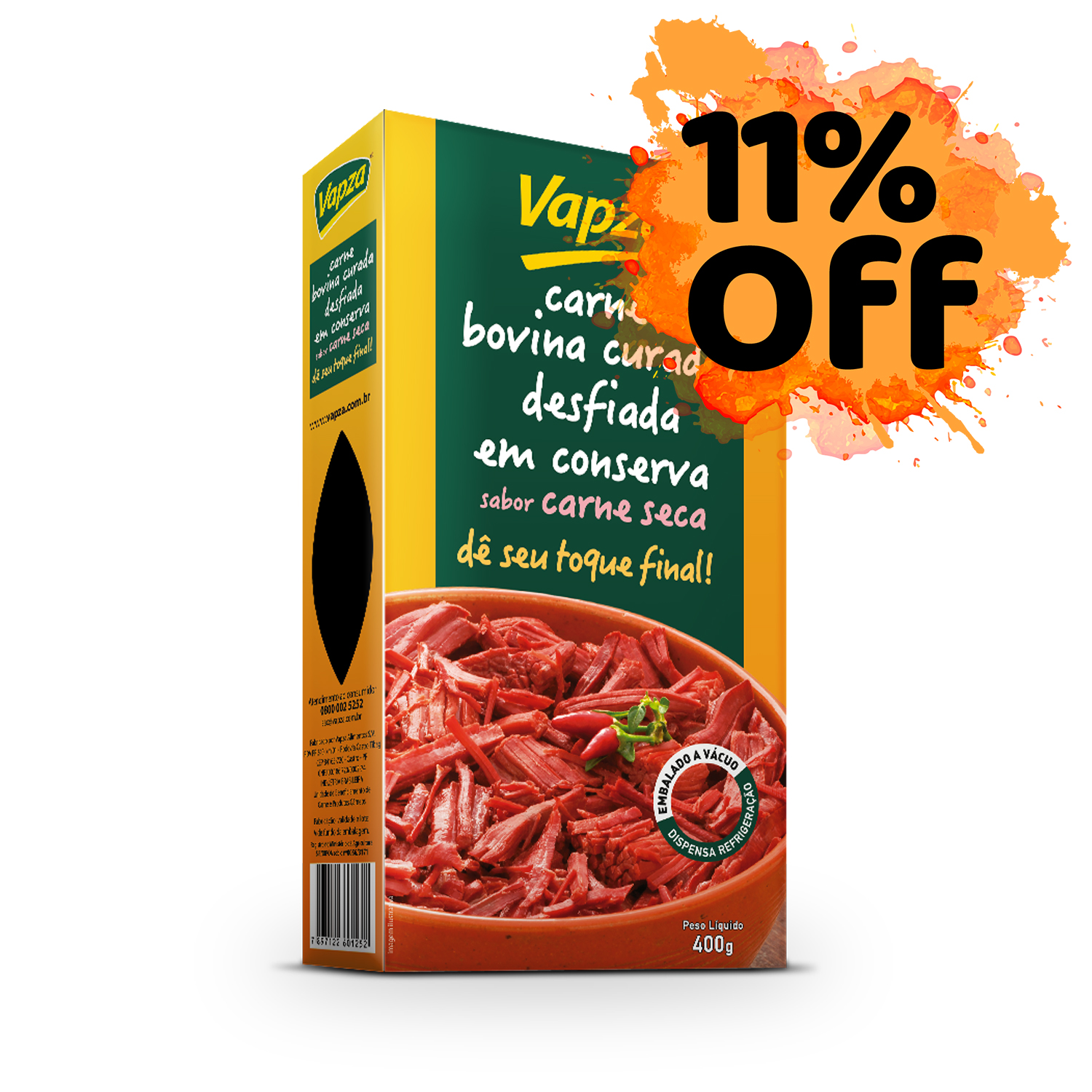 Carne Seca Desfiada Vapza (400g) Carne Seca Desfiada Vapza (400g)