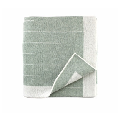 Manta de malha de algodão orgânico - Verde