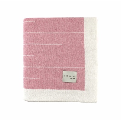 Manta de malha de algodão orgânico - Rosa