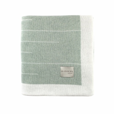 Manta de malha de algodão orgânico - Verde