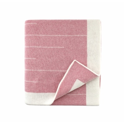 Manta de malha de algodão orgânico - Rosa