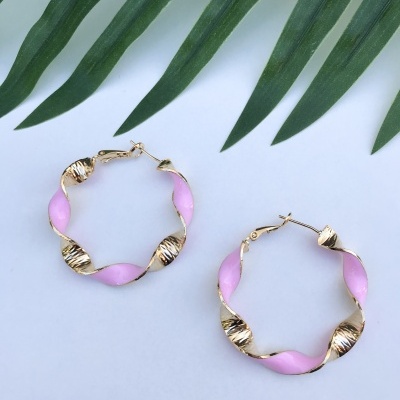 Argolas&#x20;de&#x20;a&#x00E7;o&#x20;com&#x20;banho&#x20;de&#x20;ouro&#x20;-&#x20;Hula&#x20;Hoops