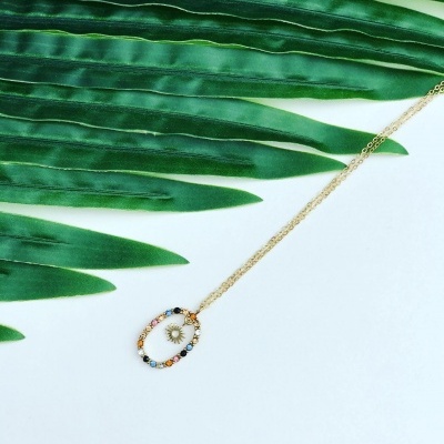 Colar&#x20;em&#x20;A&#x00E7;o&#x20;Dourado&#x20;com&#x20;Zirc&#x00F3;nia&#x20;Mystic