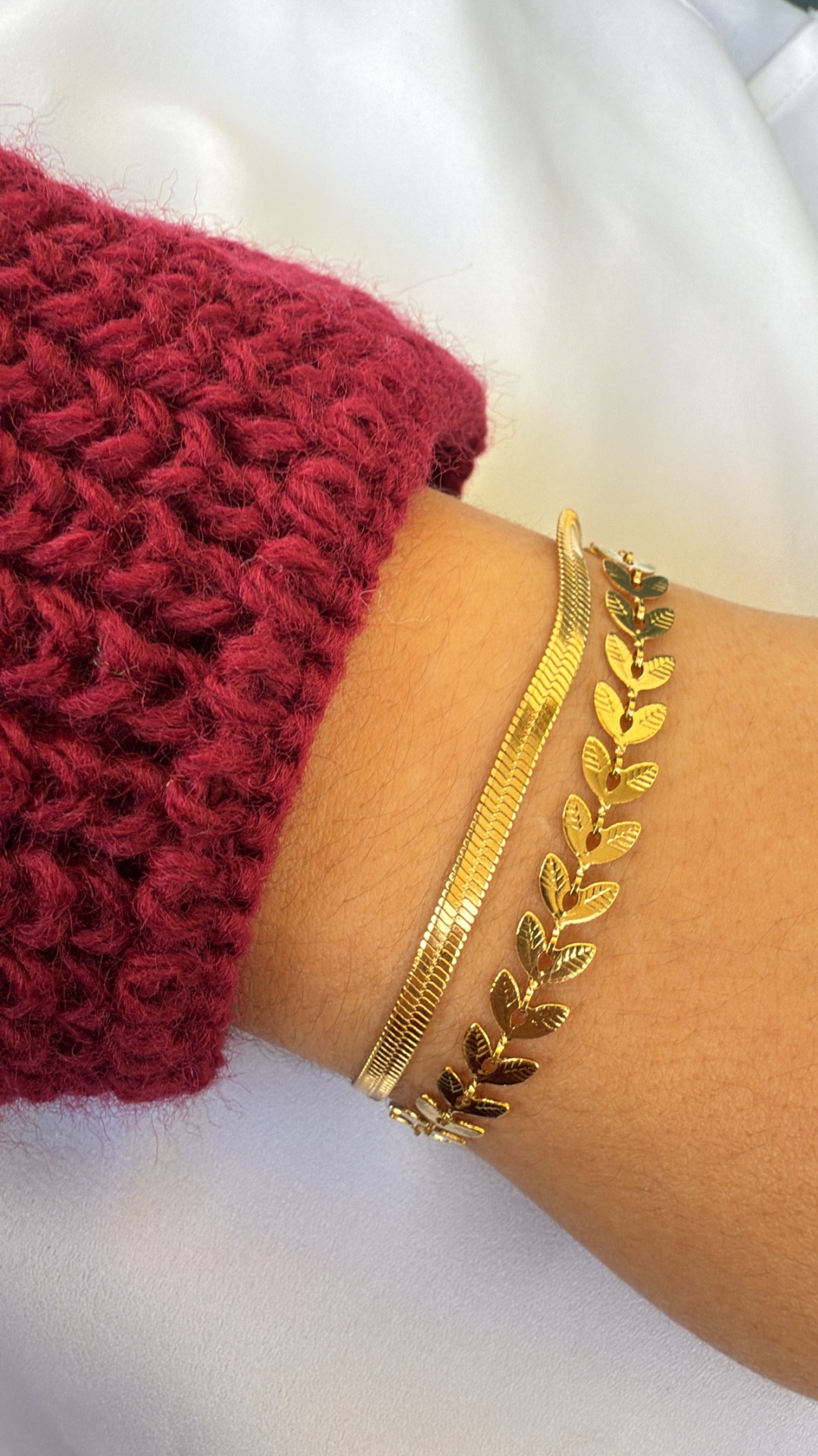 Pulseira dupla snake e espiga