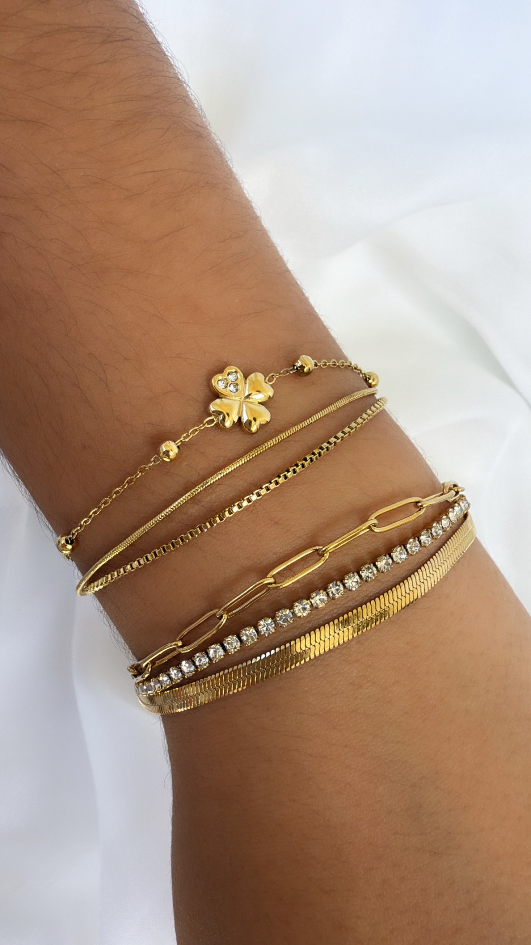 Pulseira tripla trevo