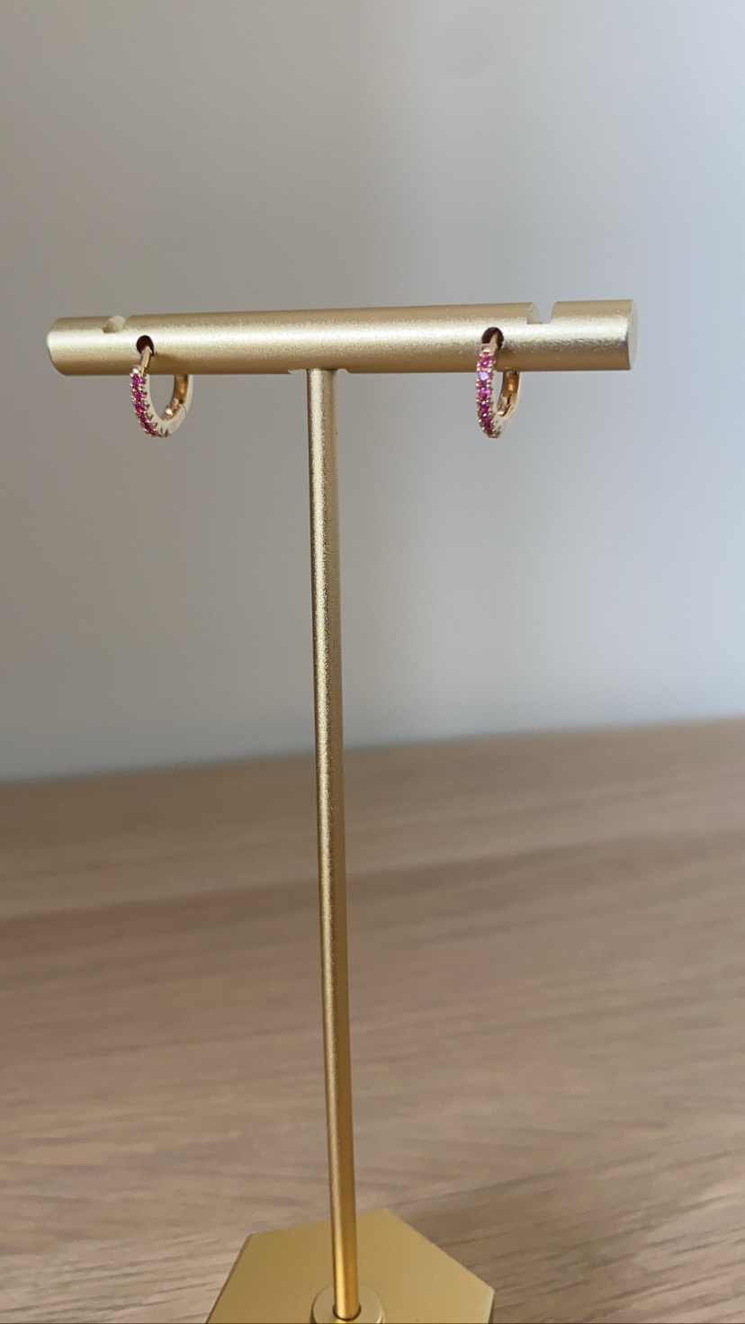 Argolas mini pink