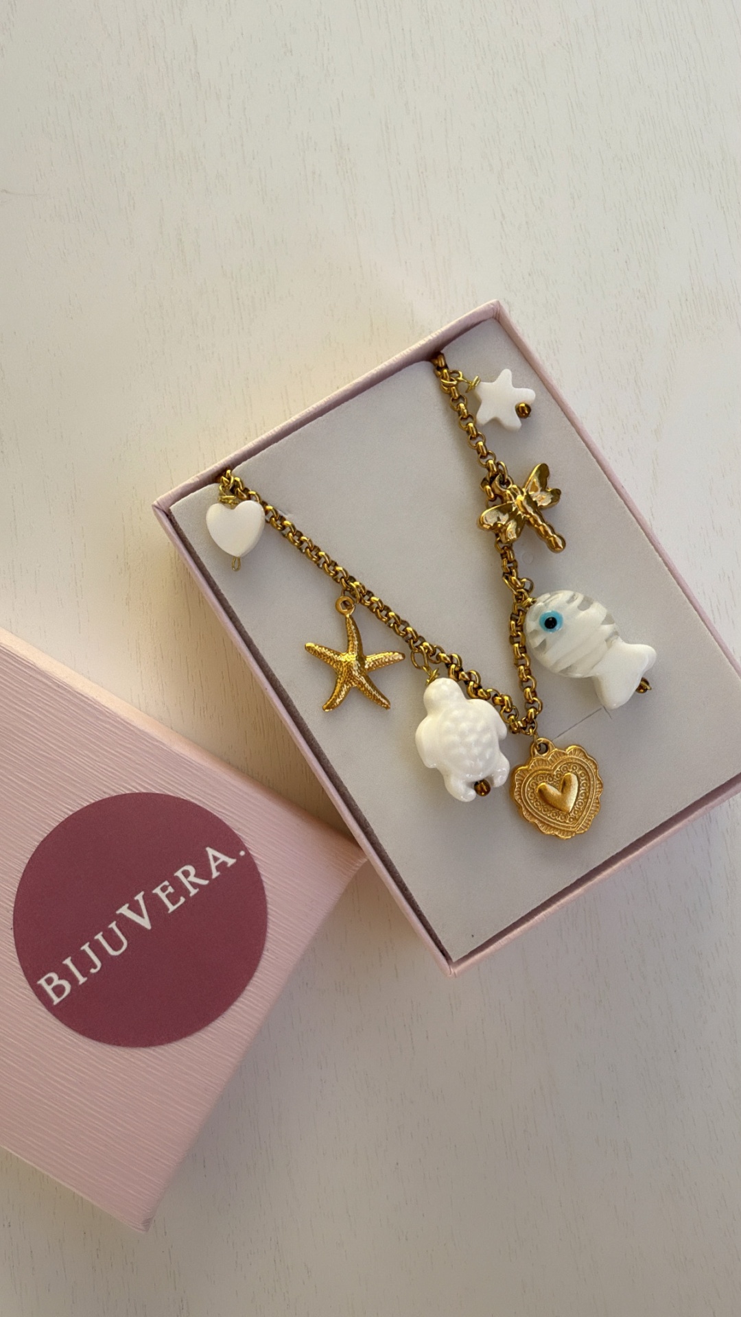 Colar multipendentes summer white