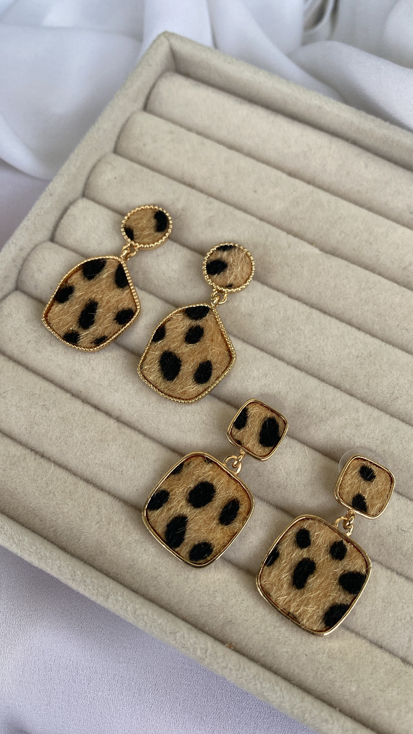 Brincos animal print