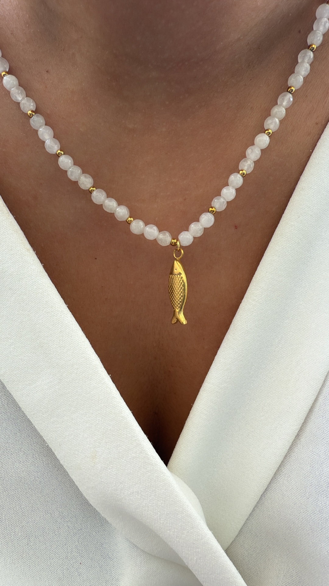 Colar pedrinhas naturais 🐟🦞