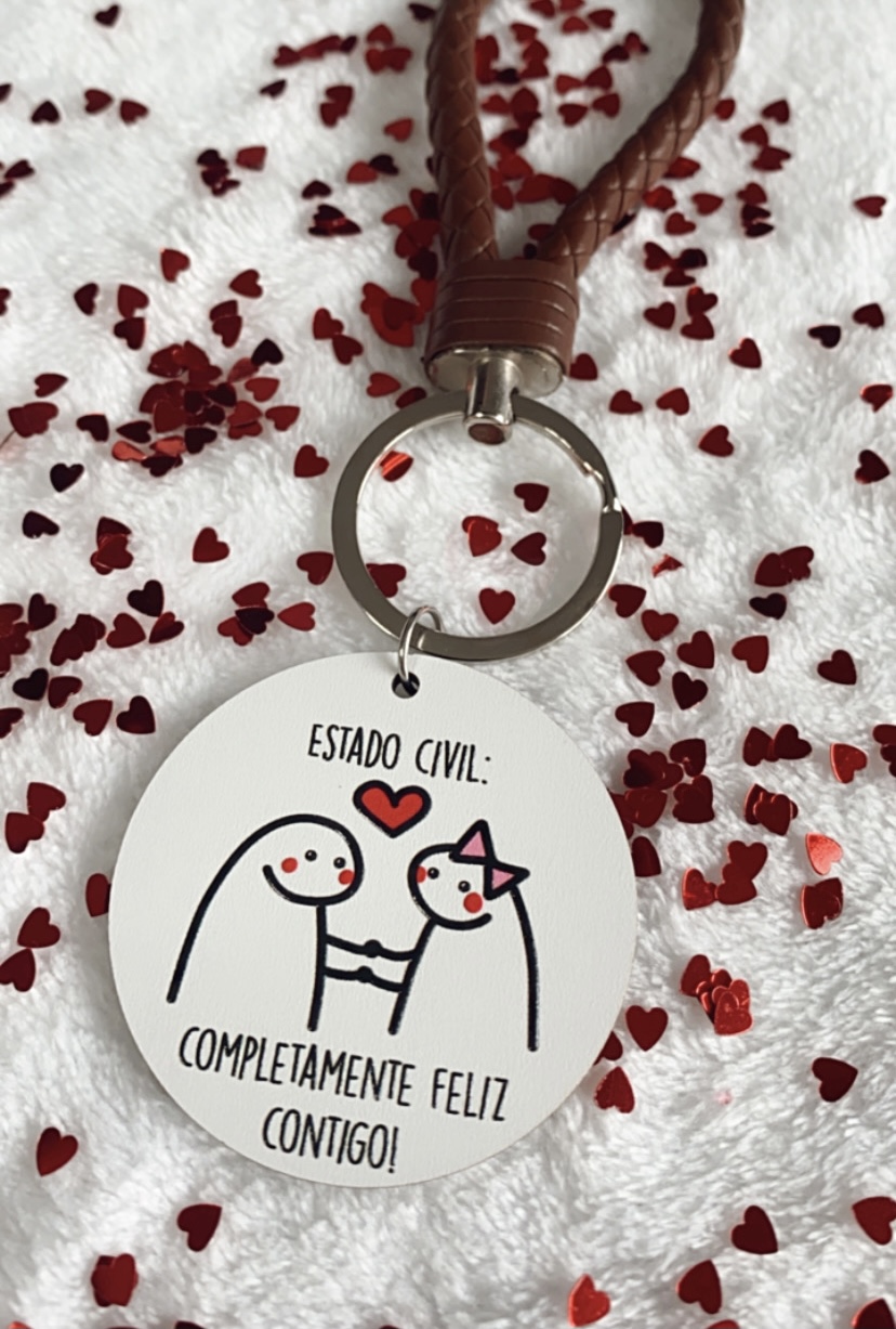 Porta chaves estado civil