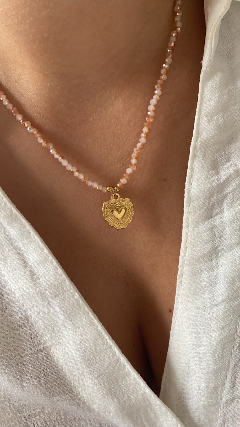 Colar full love pedrinhas