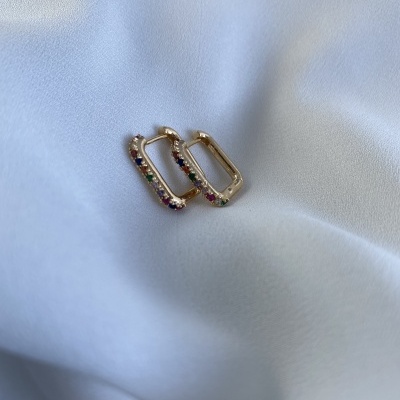 Brincos shine coloridos