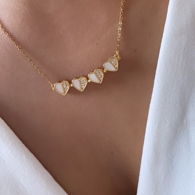 Colar&#x20;lovely&#x20;vers&#x00E3;o&#x20;madrep&#x00E9;rola&#x20;e&#x20;brilhantes