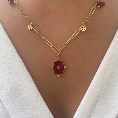 Colar multipendentes bordo