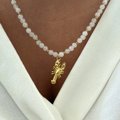 Colar pedrinhas naturais 🐟🦞