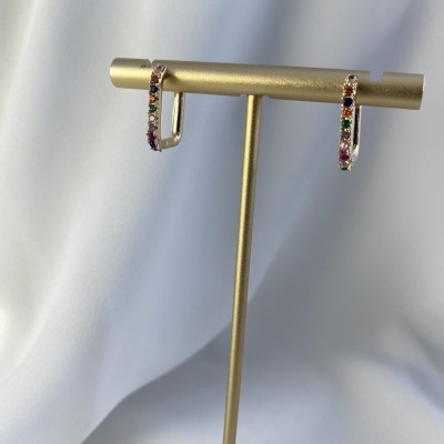 Brincos shine coloridos