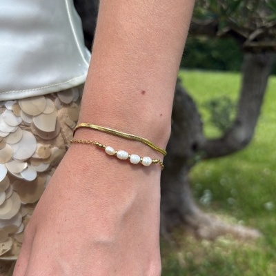 Pulseira dupla pearl