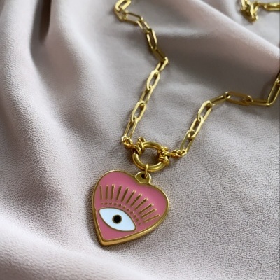 Colar&#x20;olho&#x20;cora&#x00E7;&#x00E3;o&#x20;rosa