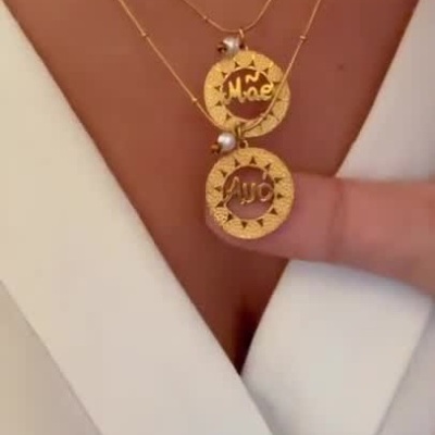 Colar mãe / avó com pérola