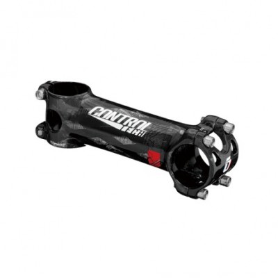 Suporte de guiador para bicicleta preto com texto branco