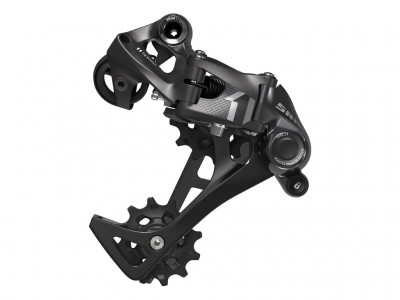 Desviador traseiro de bicicleta preto com texto 11 SPEED e SRAM