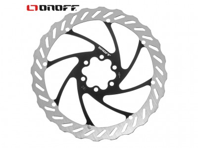 Disco de travão para bicicleta preto e prateado da marca ONOFF