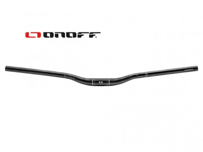 Guiador de bicicleta preto ONOFF com logo da marca