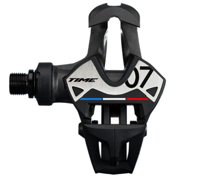 Pedal de bicicleta TIME 07 preto com detalhes coloridos