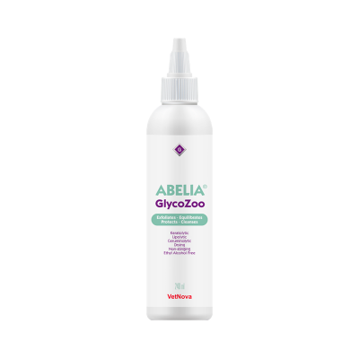 Frasco branco de plástico ABELIA GlycoZoo 240 ml VetNova