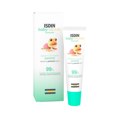 Bálsamo reparador perioral ISDIN babynaturals Nutraalscin com tartaruga amarela