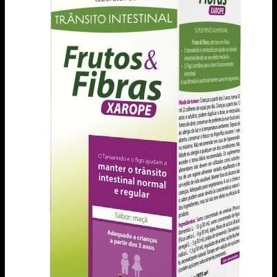 Xarope Frutos & Fibras da ORTIS para trânsito intestinal sabor maçã
