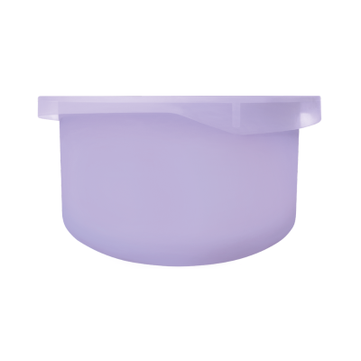 Recipiente de silicone lilás com tampa