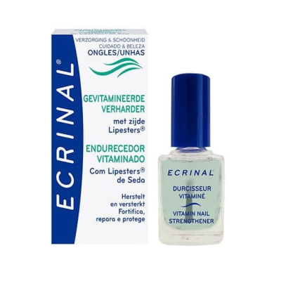 Endurecedor vitaminado para unhas ECRINAL com frasco transparente e tampa azul