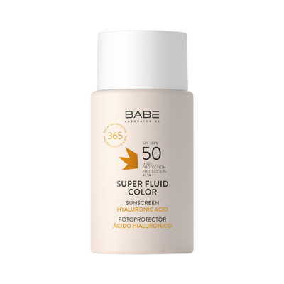 Frasco de proteção solar BABE Laboratorios SPF 50 Super Fluid Color