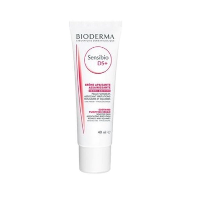 Tubo branco de creme Bioderma Sensibio DS+ 40 ml
