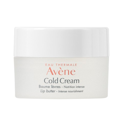 Frasco branco de Cold Cream Avène para nutrição intensa dos lábios