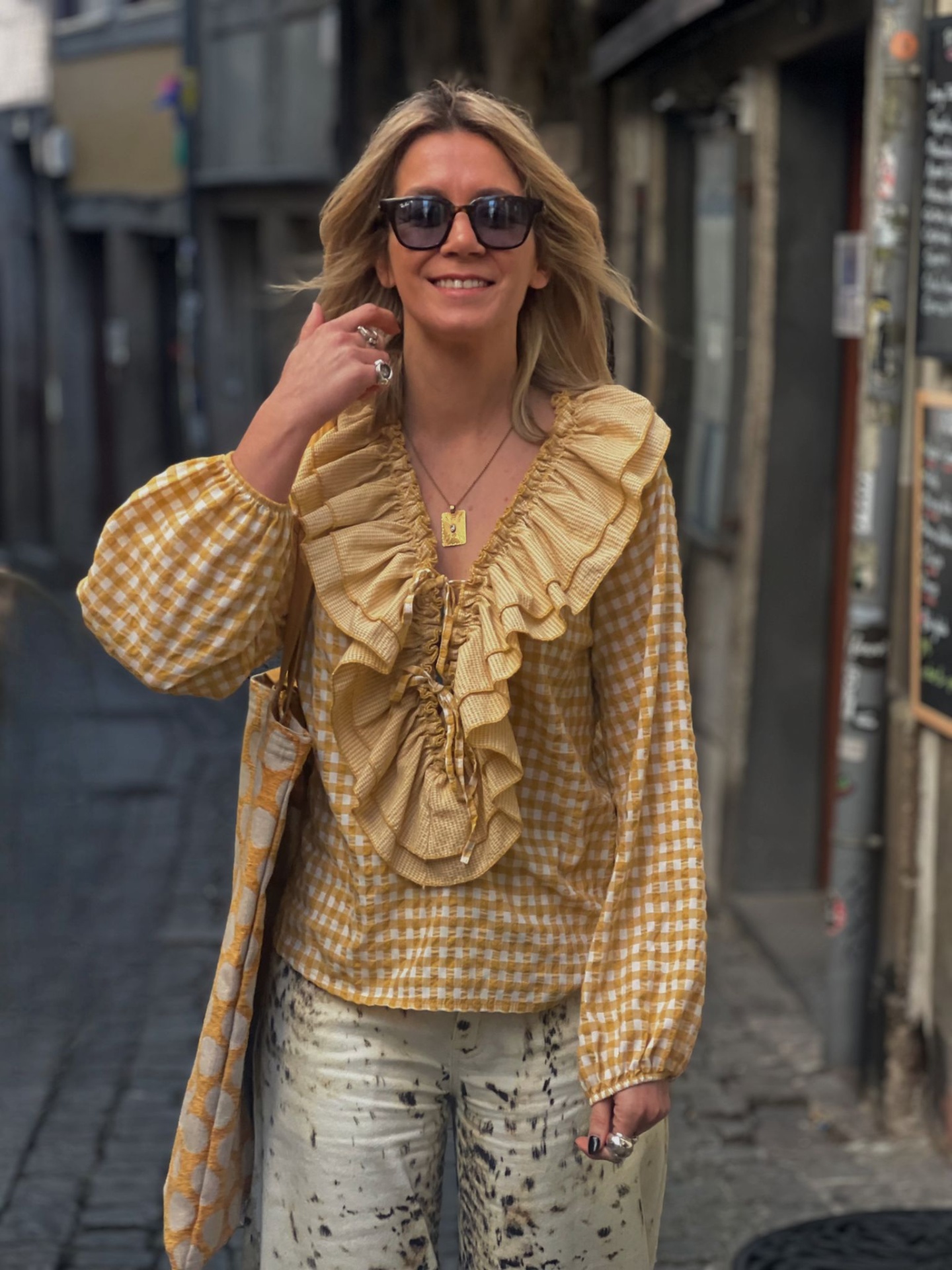 Camisa&#x20;vichy&#x20;amarela