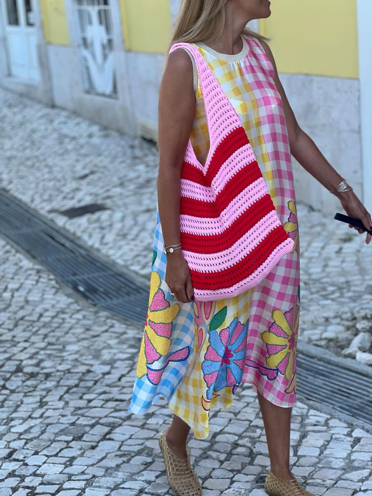 Mala&#x20;crochet&#x20;rosa&#x20;vermelho